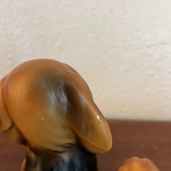 Vtg MCM Big Eyed Cocker Spaniel Dog w Leashed Puppies JAPAN Brinn's Foil Sticker - Picture 6 of 10